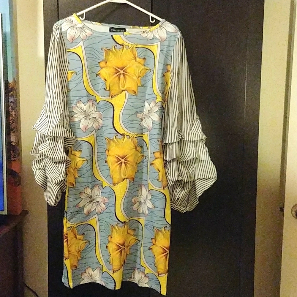 Long Sleeve Pattered Dress